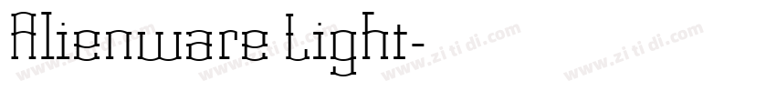 Alienware Light字体转换 Alienware Light字体转换